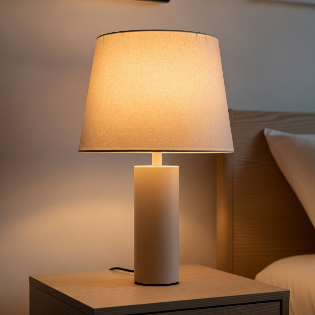 Serenity Table Lamp in soft beige color