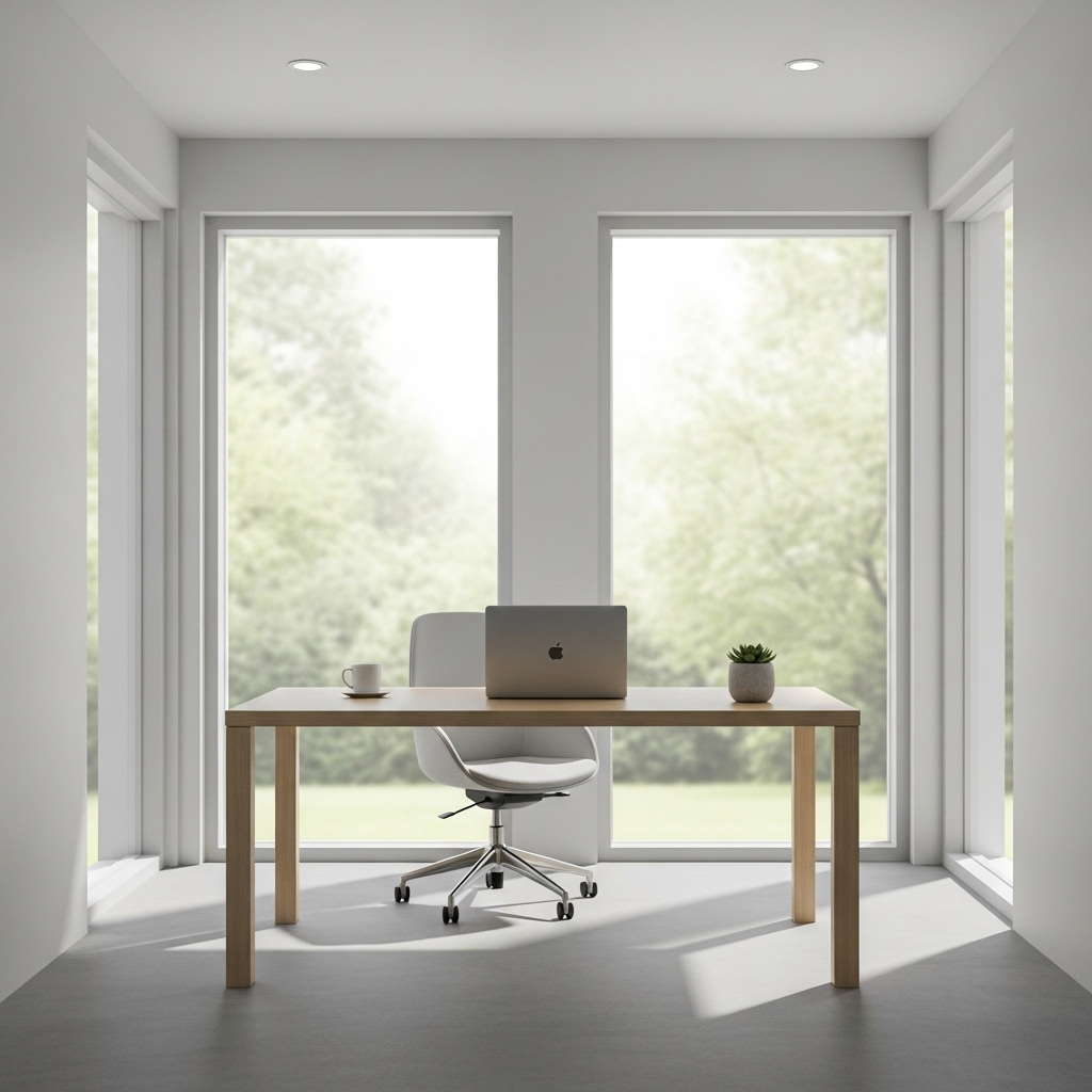 Minimalist office space in Utrecht with natural lighting